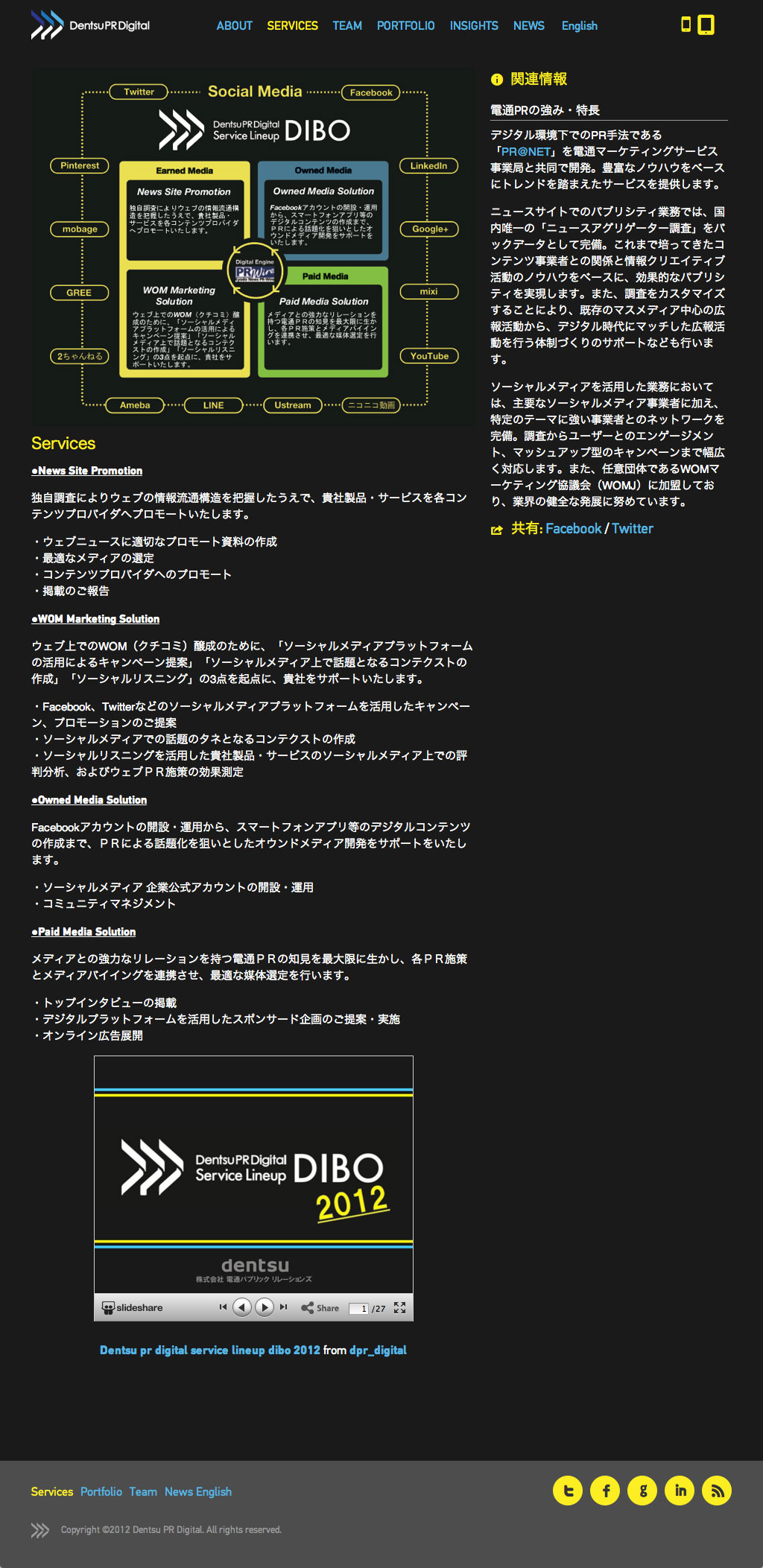 Dentsu PR - Responsive Website