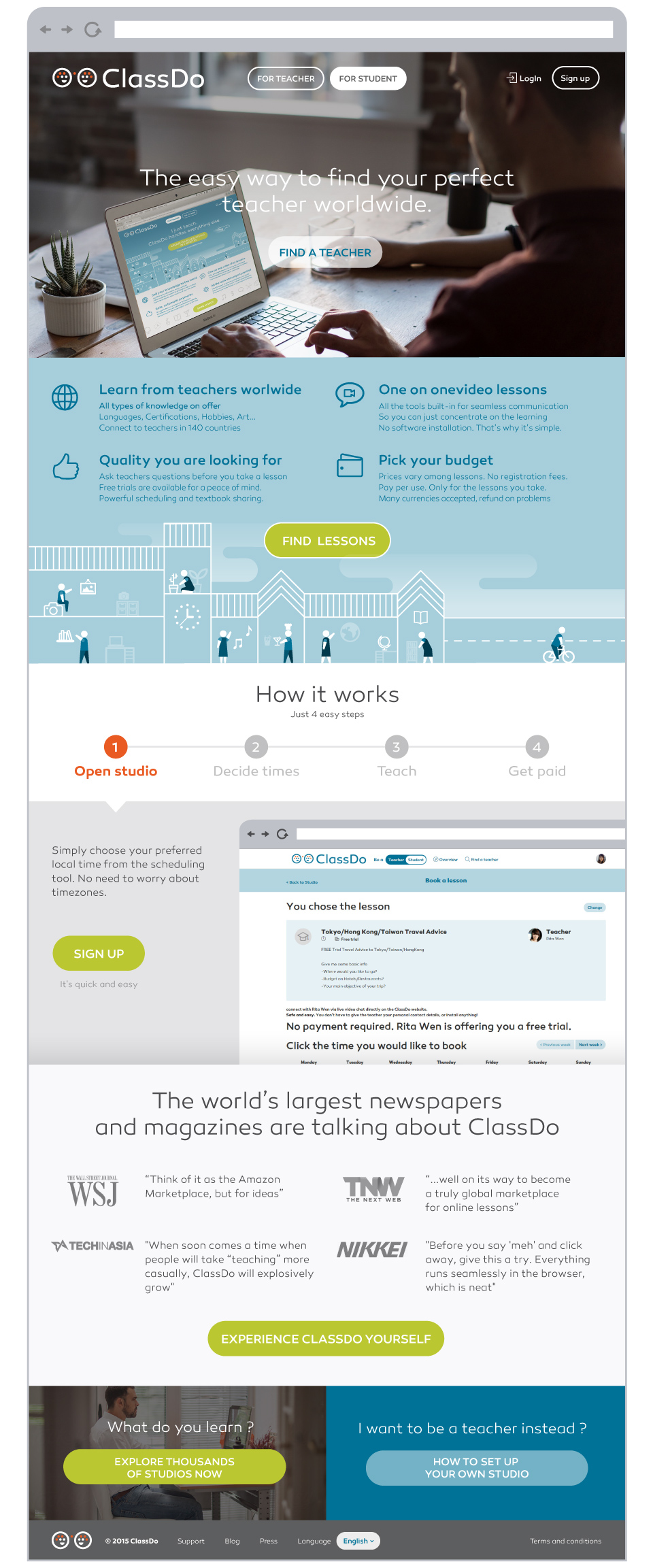 ClassDo - A Knowledge Market and Learning Platform - Student Landing Page