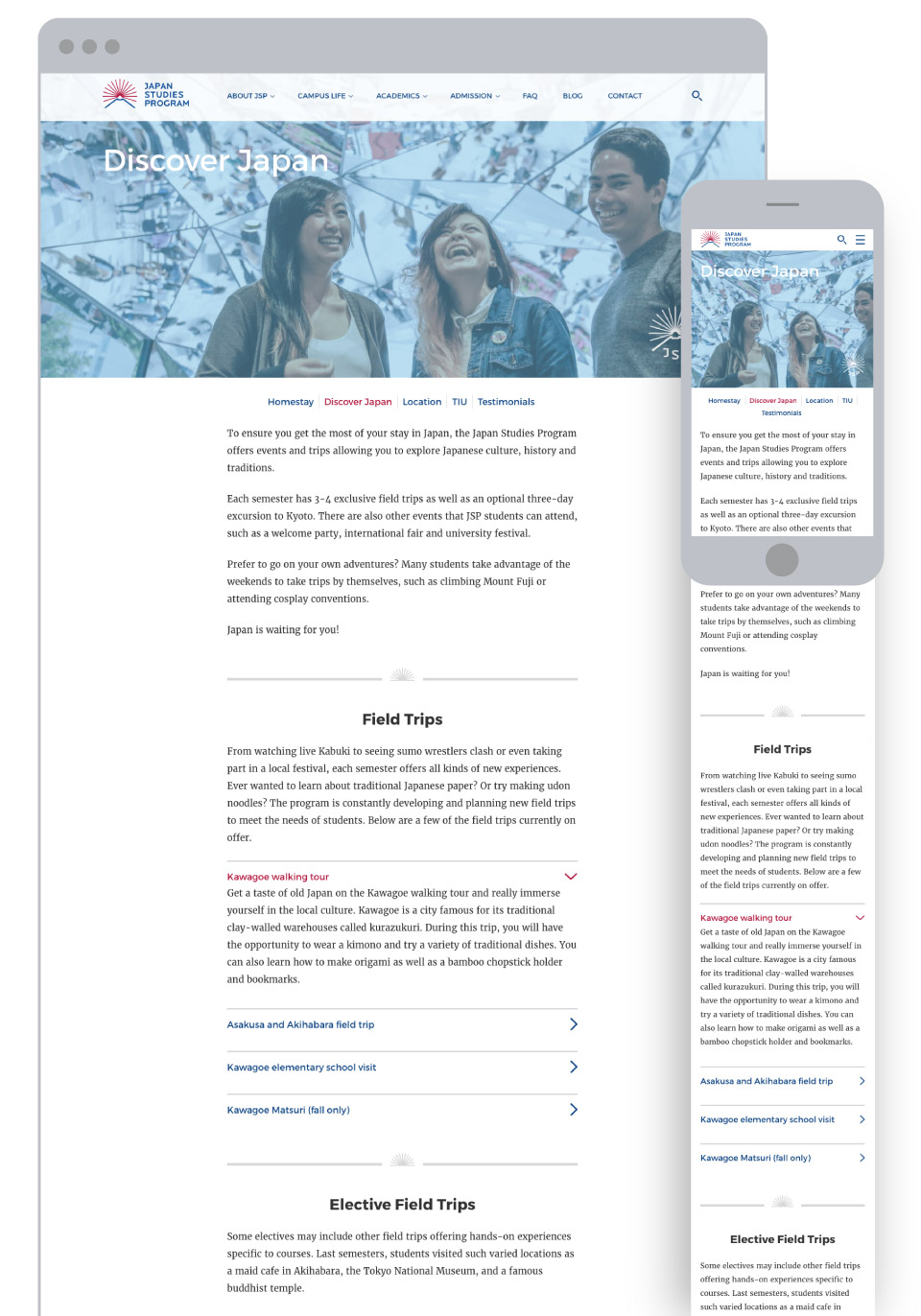 Japan Studies Program for Tokyo International University - Field Trips Page