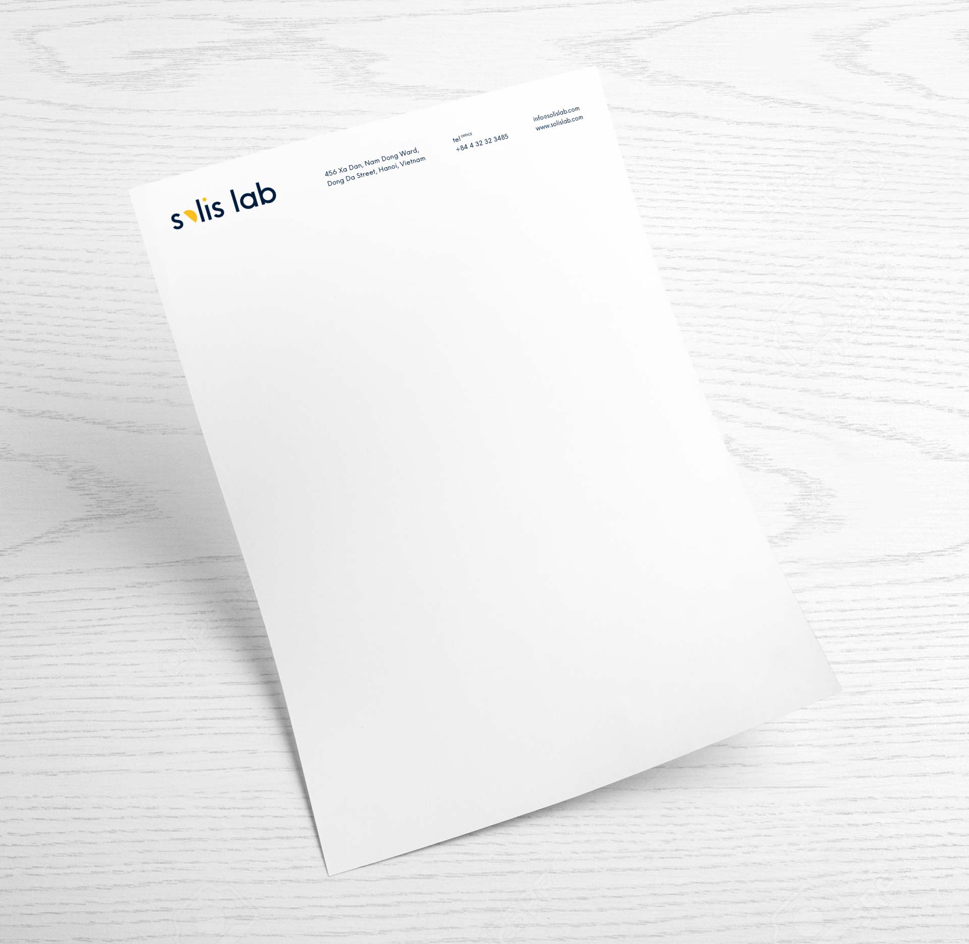 solis lab - letterhead design