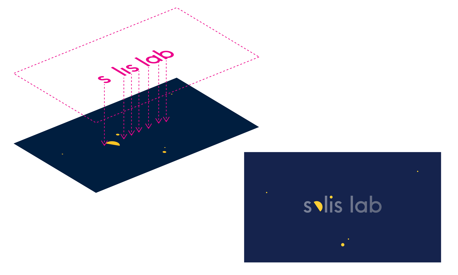 solis lab - business card design with glossy clear varnish