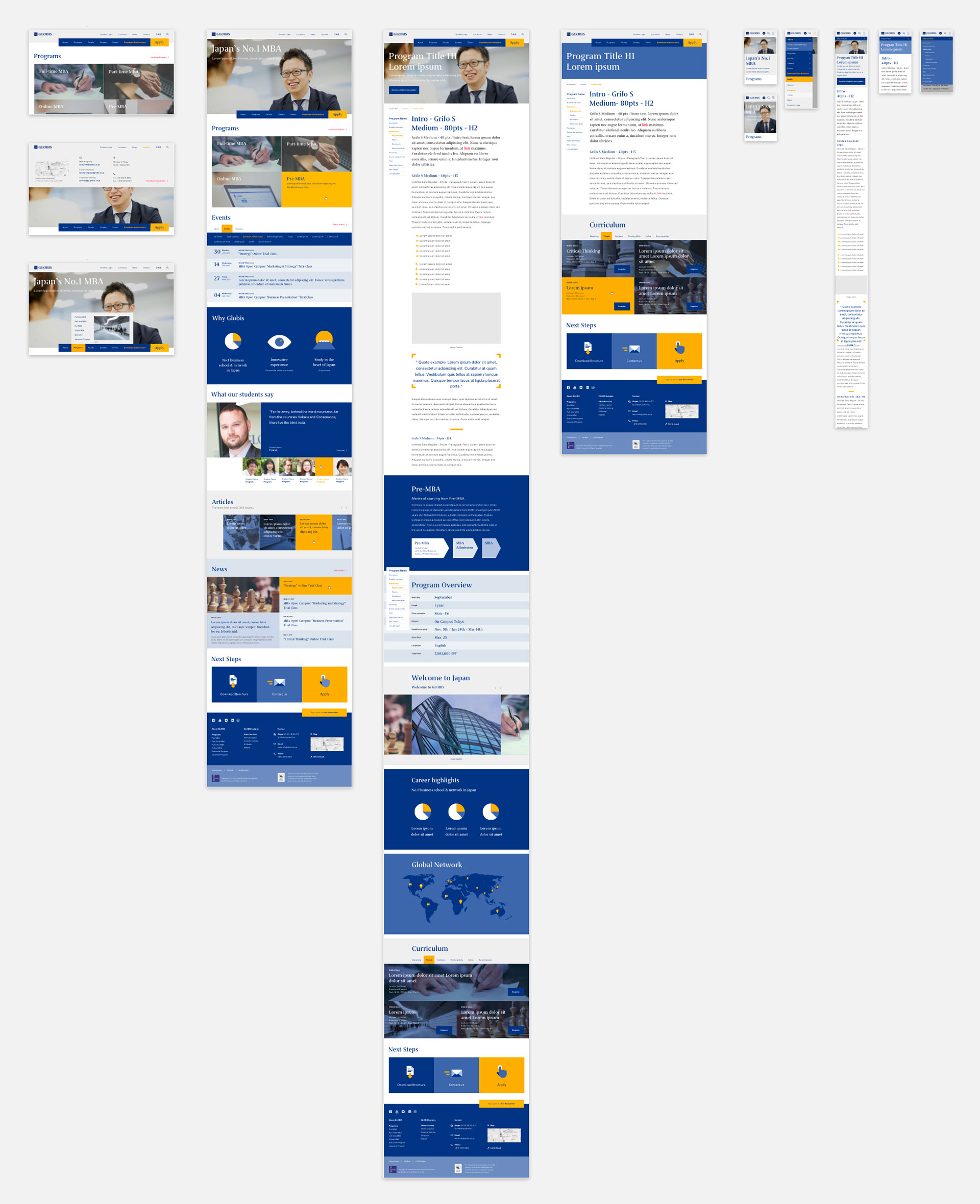 Globis University - Business School -Refined UI Design Mockup