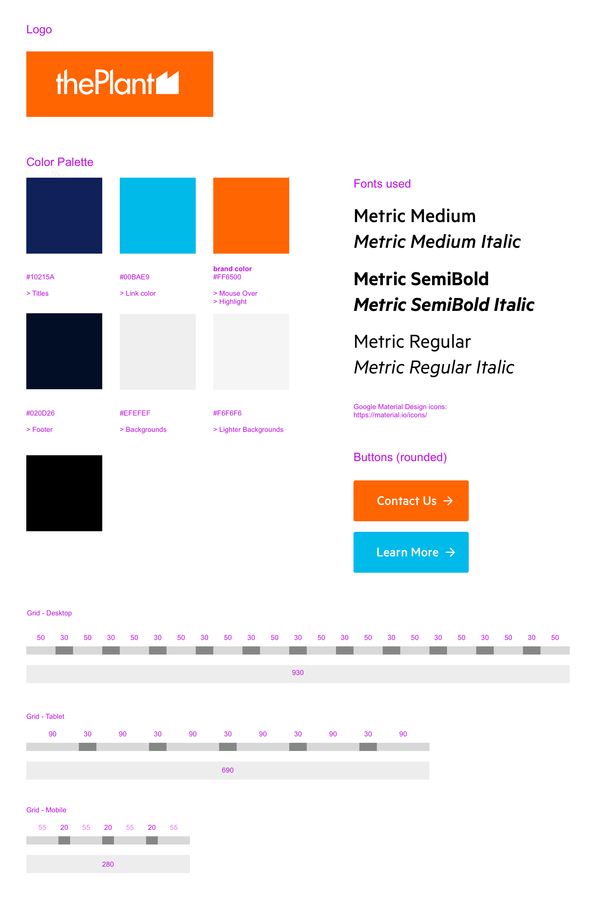 The Plant - Brand Style Guide