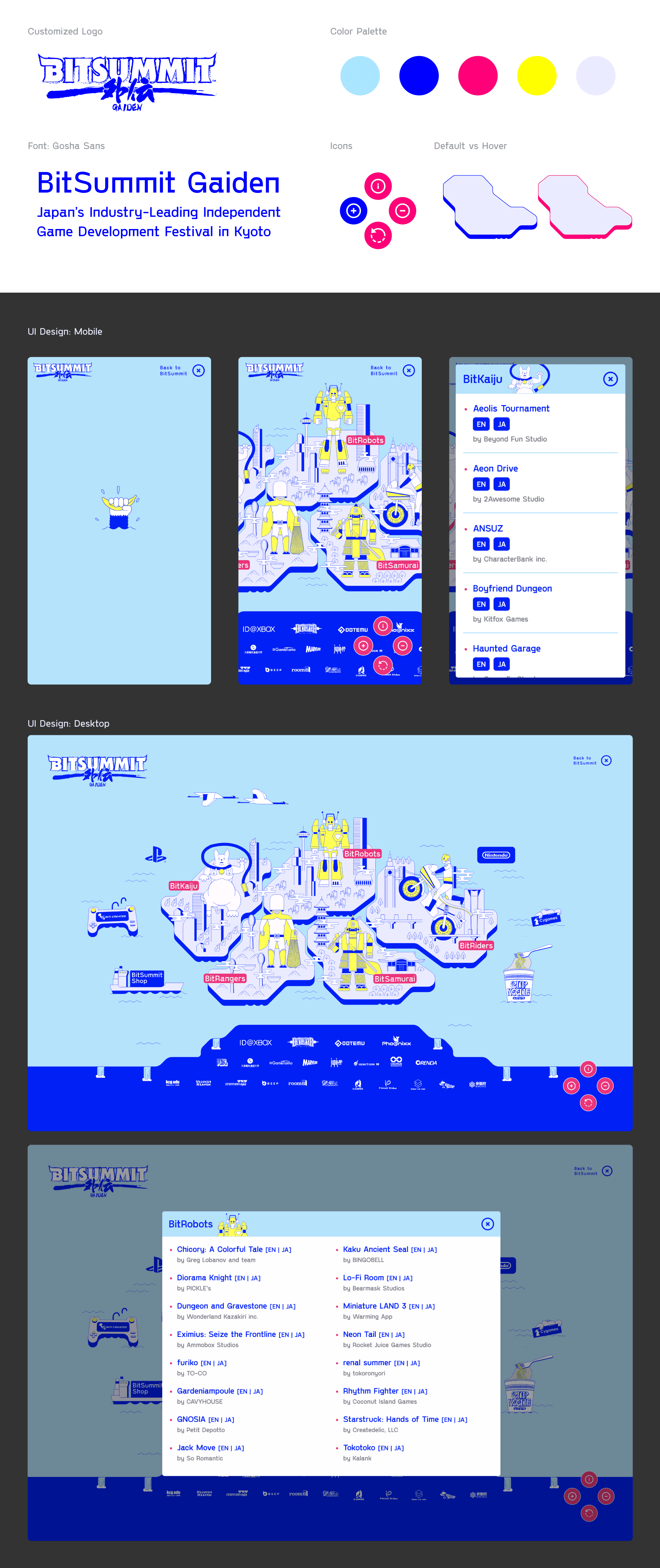 BitSummit Gaiden 2020 - Branding, Styling and UI/UX Design