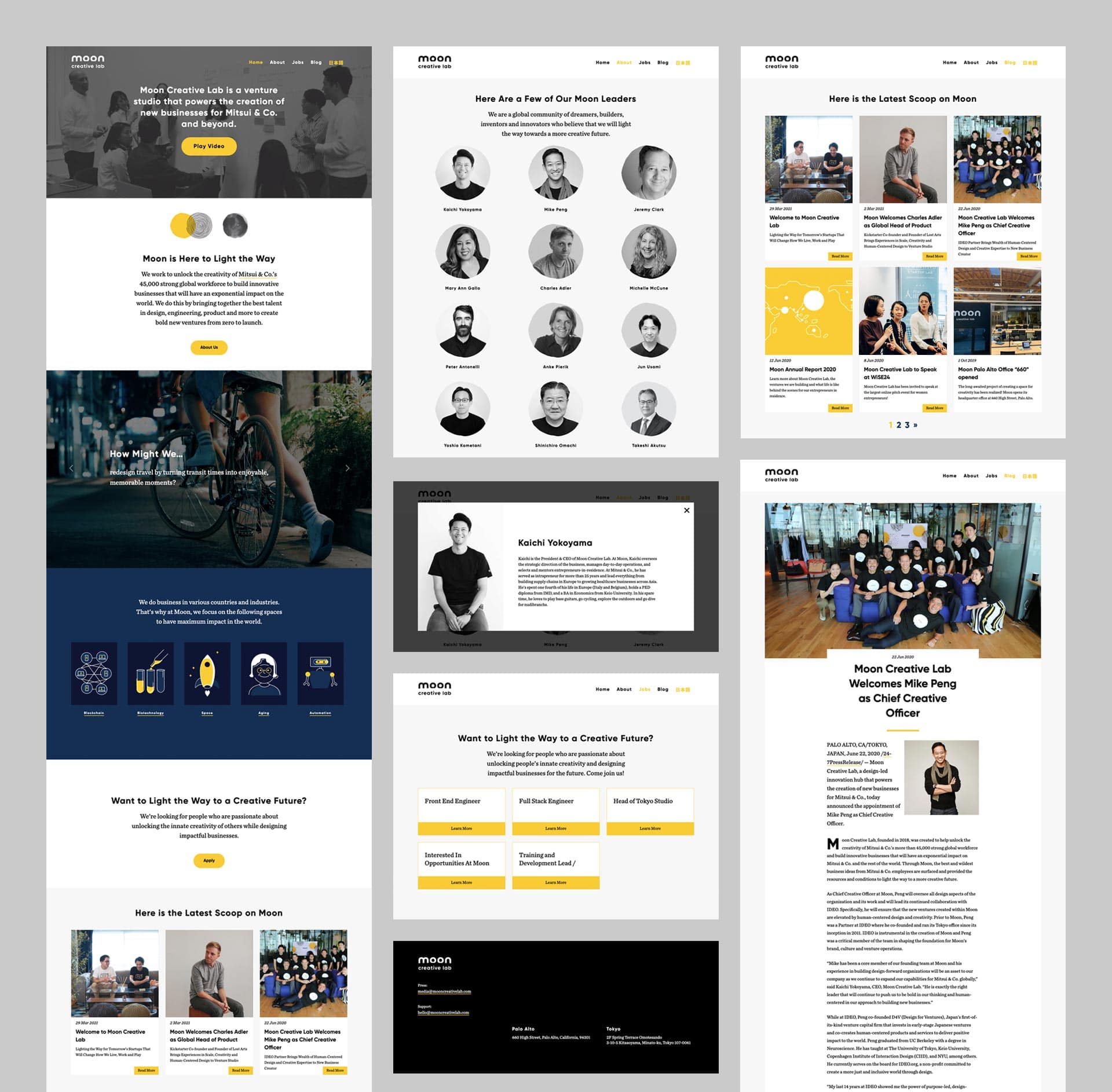 Moon Creative Lab Tokyo - Web Development - UI/UX Design