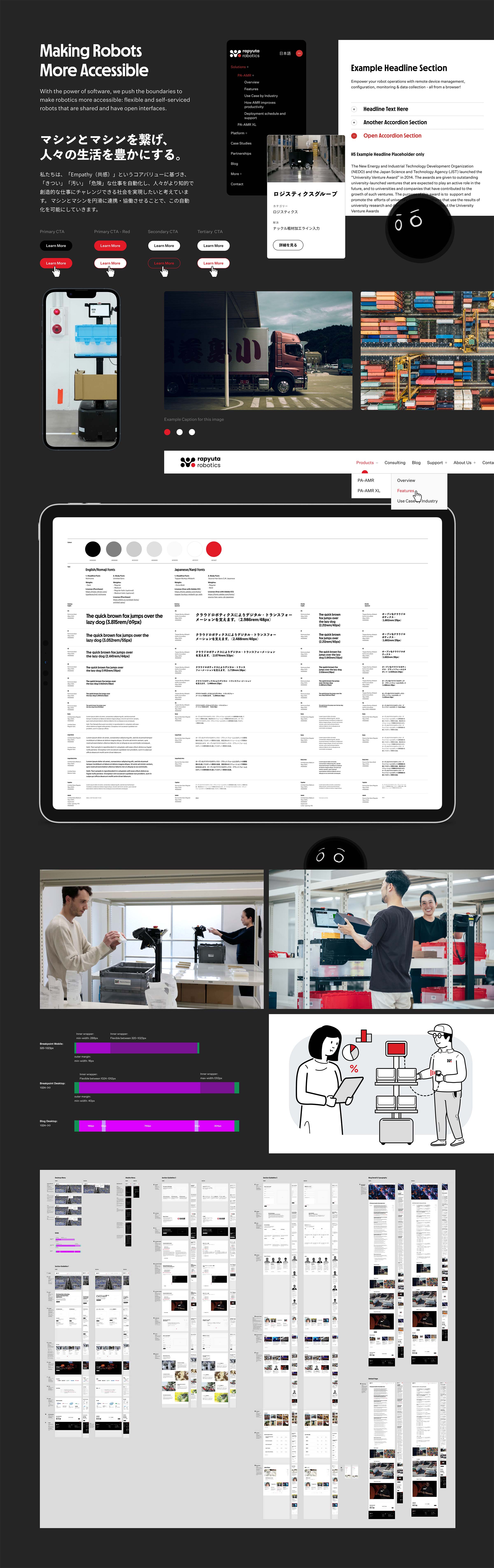 Rapyuta Robotics - UI/UX Design, Web Design & Development - Bento Graphics - Tokyo based design studio