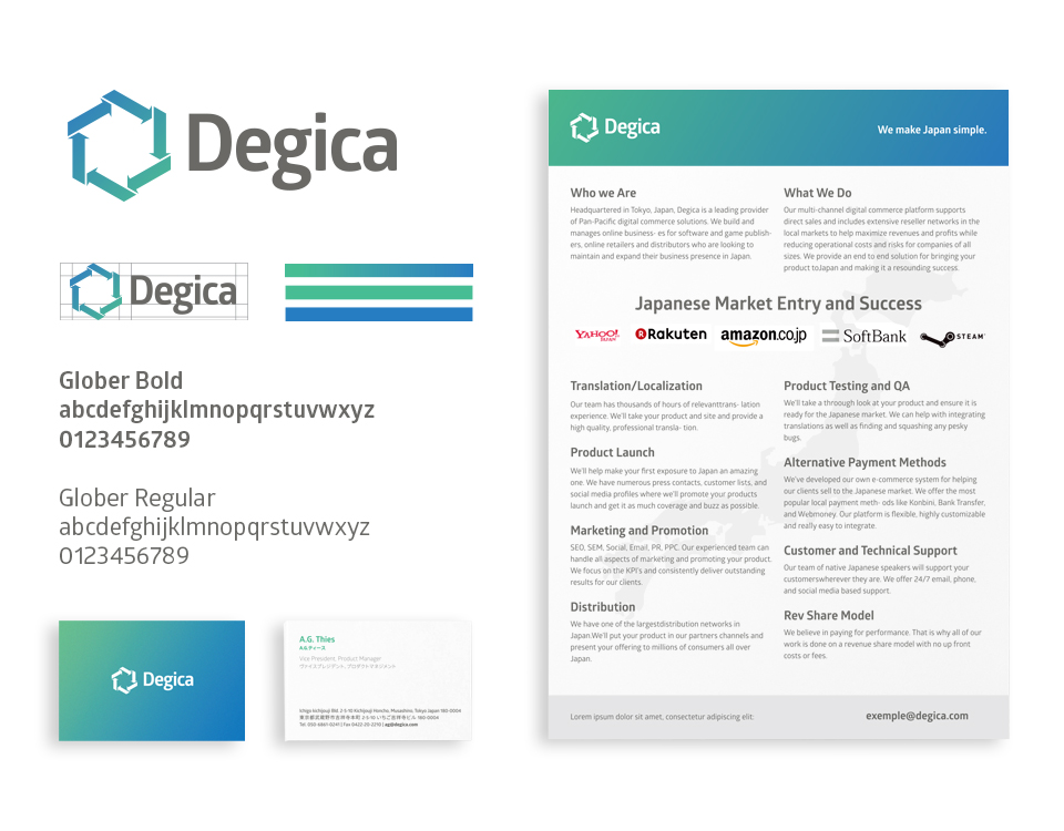 Degica - We make Japan simple - Corporate Identity Styleguide