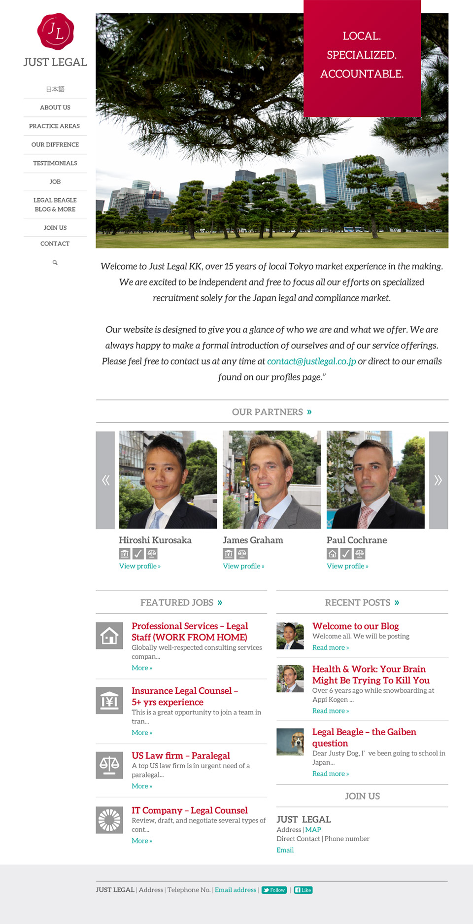 Just Legal - Recruitment for the legal and compliance market Japan